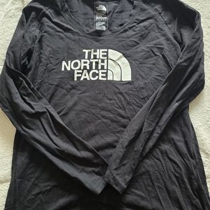 The North Face Black Long Sleeve Logo Tee - Womens XL